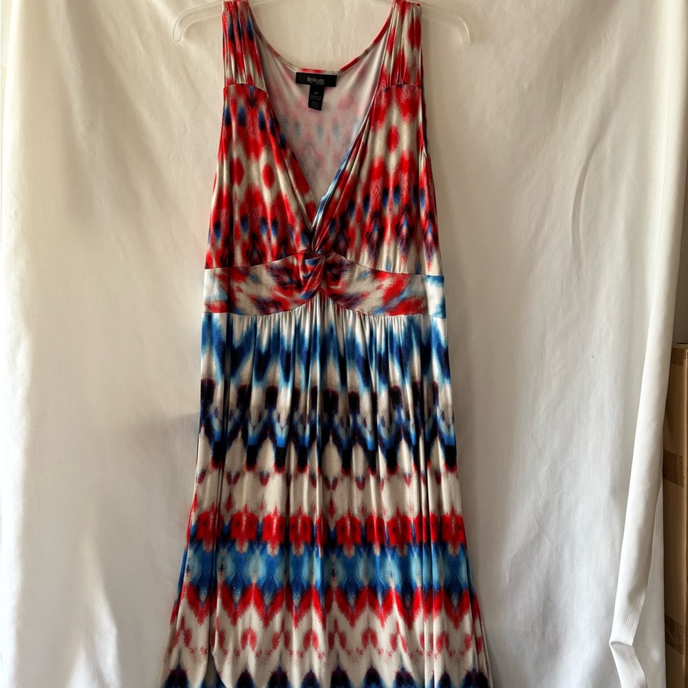 Style & Co. 2X Pleated Maxi Sundress